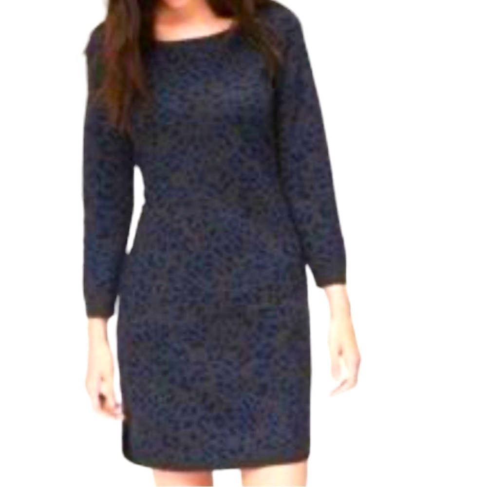 Loft Animal Print Sweater Dress